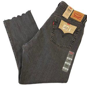 Levi's | Jeans | Levis 5 Lady Crush Black Cropped Jeans Straight ...